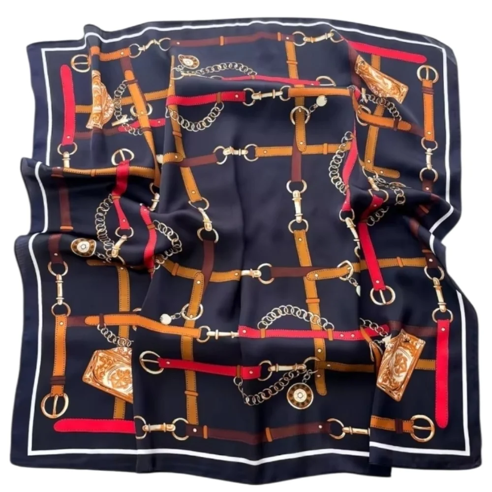 NEW Horsebit Design Neck Scarf